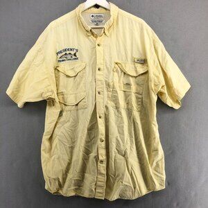 Columbia Presidents Fishing Challenge Vented Shirt Mens XL Dad Outdoor Cotton